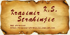 Krasimir Strahinjić vizit kartica